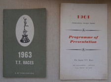 TT RACES  ISLE OF MAN 1961 Programme of Presentaion & 1963 Race  BP Publication