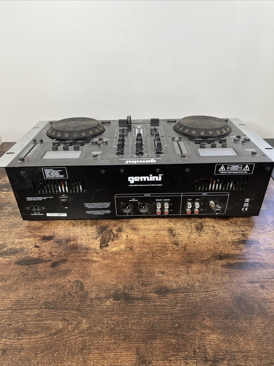 gemini ＣＤＭ3200 professional DJ Gemini CDM-3200 Dual CD Player and Mixer Console (Open Box)