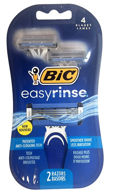 BIC Easy Rinse Men's 4-Blade Disposable Razors - 2ct New Lubricating Aloe + E