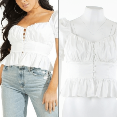 guess peplum