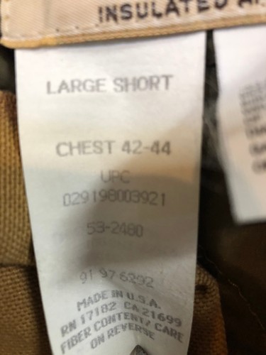 Walls Coveralls Men Large Short 42-44 Blizzard Pruf Canvas Insulated USA - Picture 4 of 18