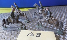 4 Vintage Lead Soldier Figurines on Horseback