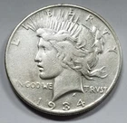 1934-S Peace Dollar | VF - XF | Silver $1 | Key Date Coin | San Francisco