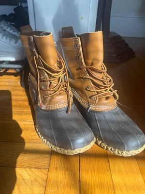 Classic LL Bean boots tan/brown leather women's size 8 wide, Price reduced!