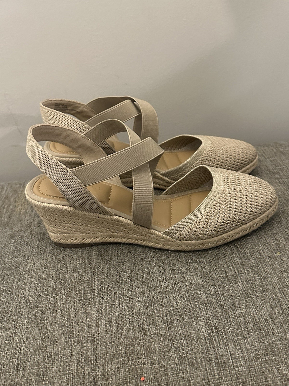 Kelley and Katie Tan Slingback Wedge Espadrille Size  9.5