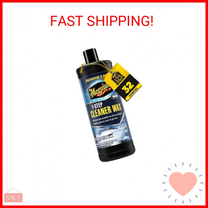 Meguiar's M5032 Marine/RV One Step Cleaner Wax, Easy-to-Use 
