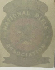 Vintage NRA Life Member Inside Window Sticker National Rifle Association