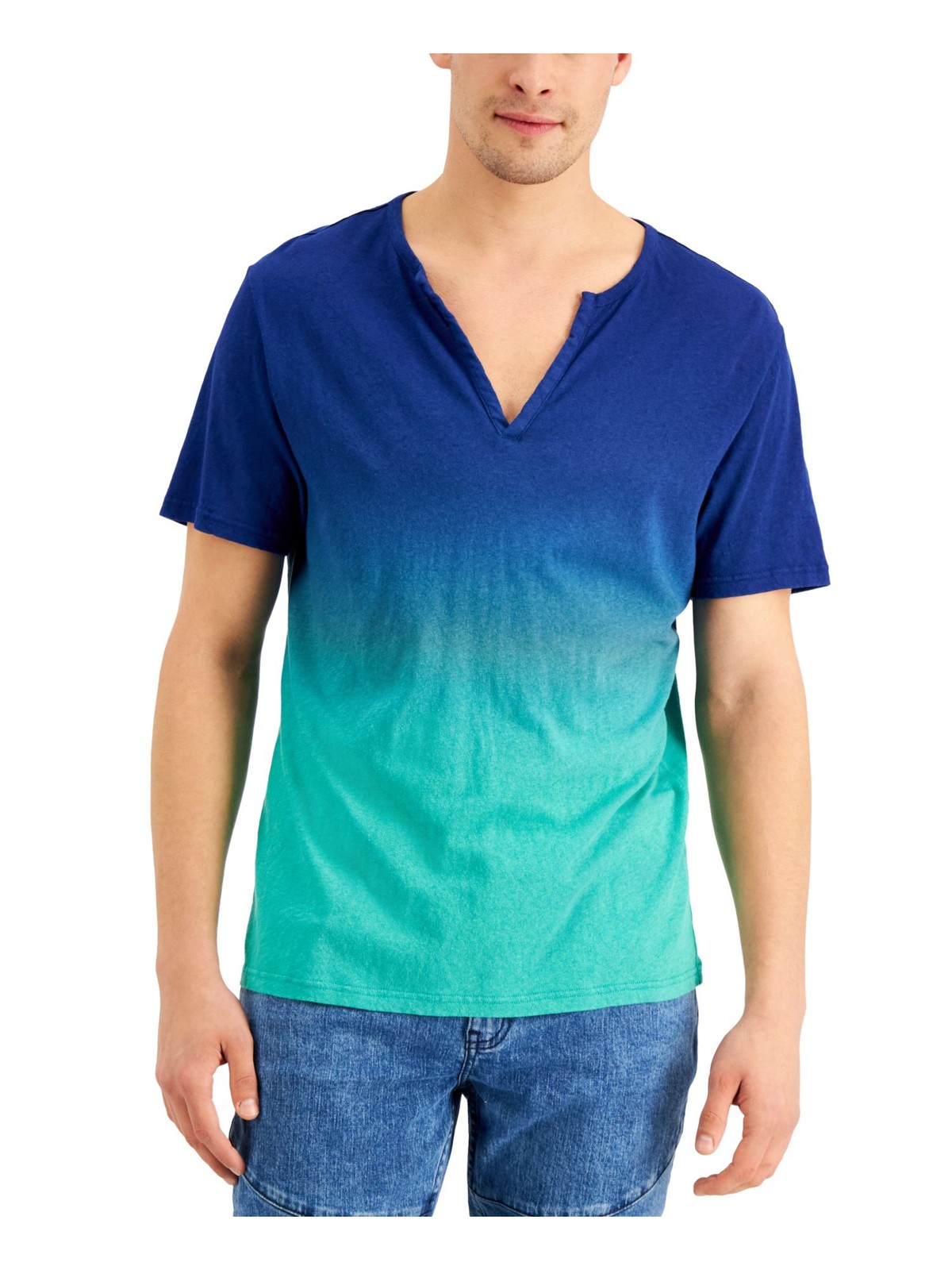 INC Mens Blue Color Block T-Shirt S 3090₽