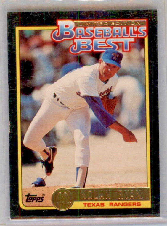 1992 Topps McDonald's Baseball's Best Nolan Ryan #24 Texas Rangers