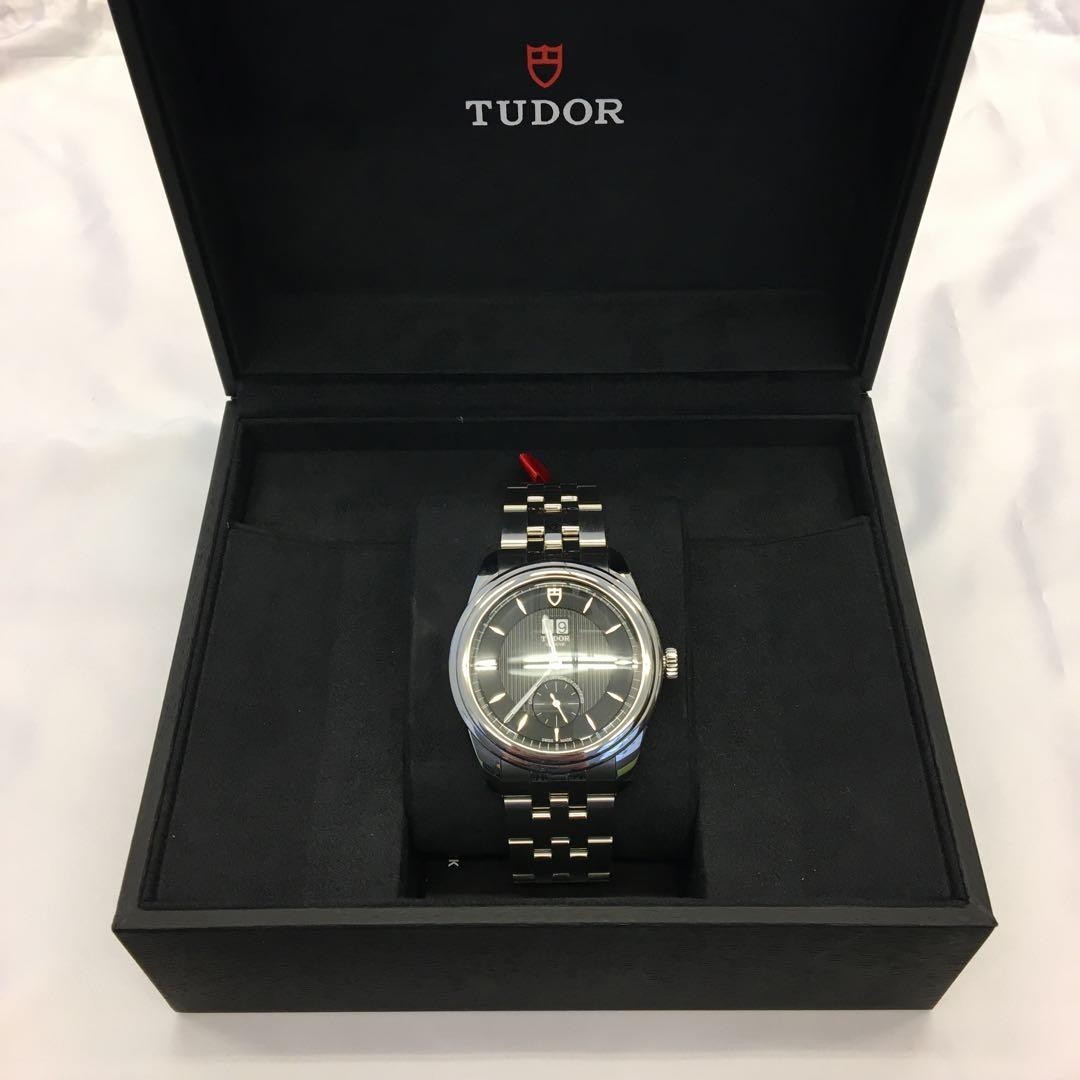 Tudor Glamour Double Date Automatic Black Dial Steel Men's Watch - 57100 -