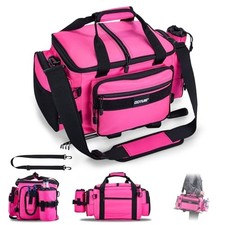 Bolsa De Transporte Para Cañas De Pescar - Plegable, Portátil, Color Rosa, Ideal Para Pesca Y Actividades Al Aire Libre