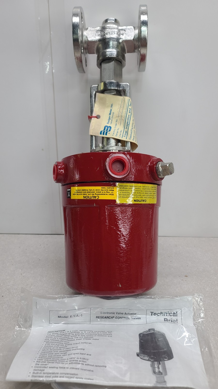 Badger Meter 1002gcn36svoealn36 EVA-1 Xba-0 Research Control Valve Actuator