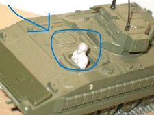 SOLIDO, 1 Bust Of Soldier Driver RAW METAL For Military Tank AMX 10 R06