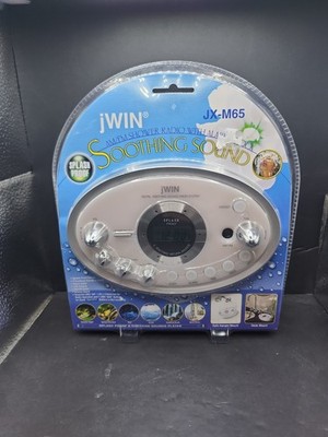 jWIN Splash Proof Shower Soothing Sounds Spa AM/FM Radio w/ Alarm Clock JX-M65