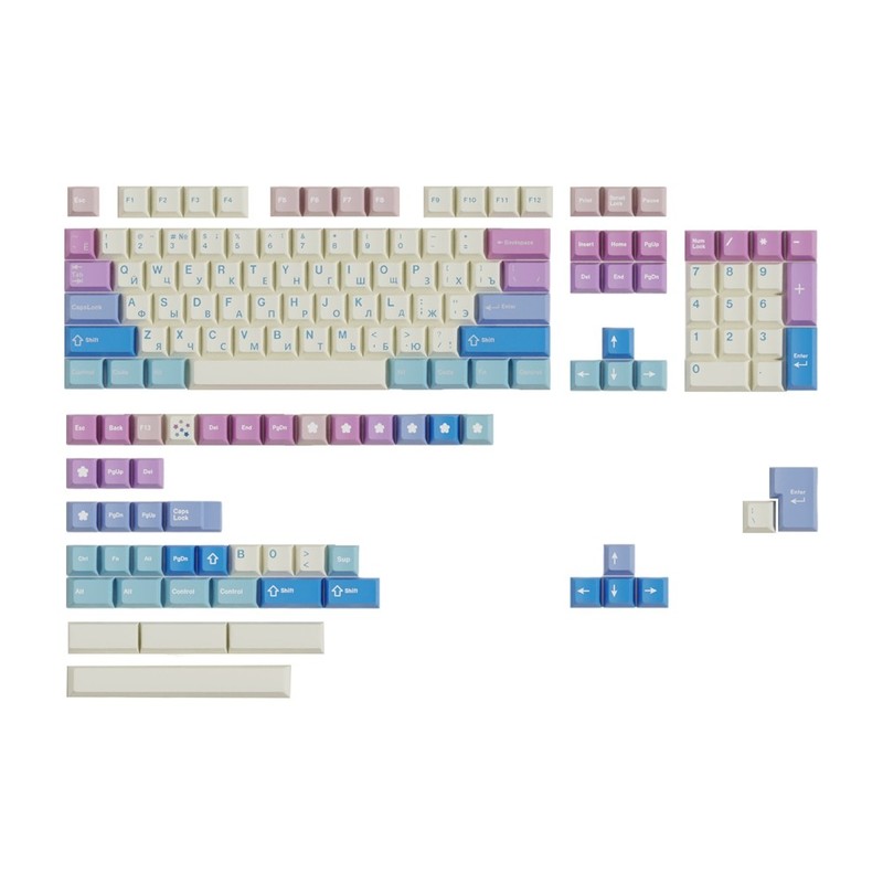 150 Keys Keycaps PBT Material Keyboard Keycaps Cherry Profile Sublimation2667