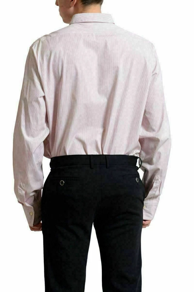 Camisa de vestir a rayas multicolor para hombre Gianfranco Ferre EE. UU. 17,5 IT 44 Foto 3 de 4