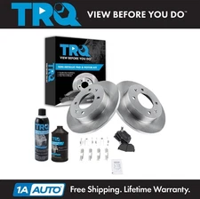 TRQ Rear Semi Metallic Brake Pad & Rotor Kit w/Chemicals for Hyundai