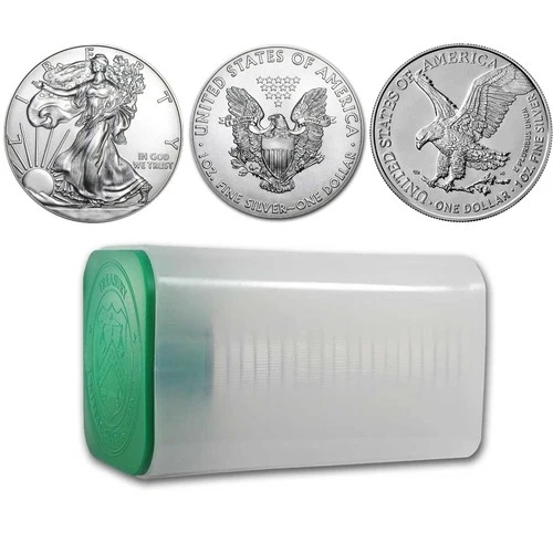 Roll of 20 - Random Year American Silver Eagle Roll Gem Uncirculated-20 oz .999