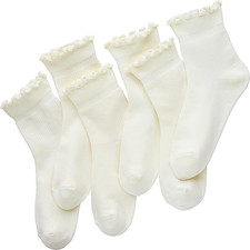 Ruffle Socks for Women Soft Cotton Frilly Ankle Socks, Cute, Breathable Comf