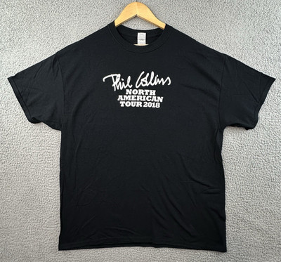 Phil Collins North America Tour T-Shirt 2018 Not Dead Yet Local Crew XL Black