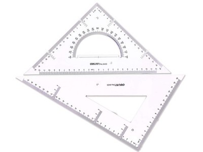 Large Triangle Ruler Square Set,Triangle Protractor,2 Pieces (Size 3)