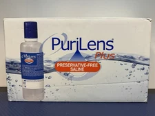 New Purilens Plus Preservative-Free Contact Lens Saline 120ml (4 fl. oz) 12 Pack