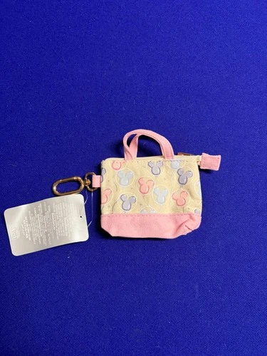 2026 Disney Parks Mickey Mouse Balloon Mini Canvas Tote Bag Charm Coin Purse NWT