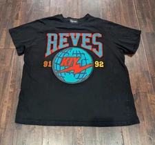 Reves KIY Members Only Short Sleeve Dbl Printed Streetwear Boxy T-shirt Size XXL