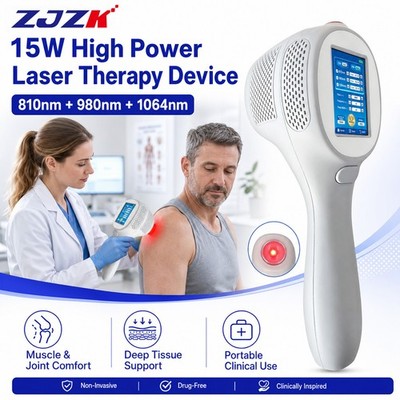 15W Class IV Laser Therapy Device 810nm 980nm 1064nm Deep Tissue Pain Relief