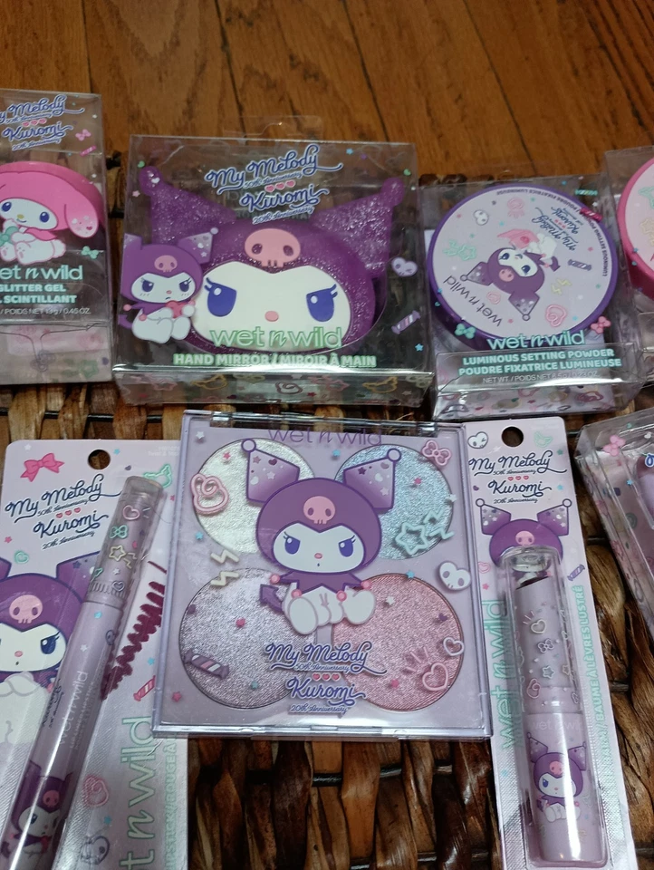 Sanrio X Wet N Wild My Melody 50th Anniversary Kuromi Lot of 12 New face quad - Image 3 of 4