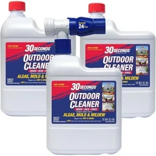Outdoor Cleaner Cleans Moss & Algae Stains from House, Vinyl Siding, Deck, Patio