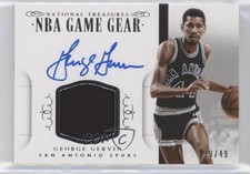 2014-15 National Treasures NBA Game Gear Signatures 33/49 George Gervin Auto r4i