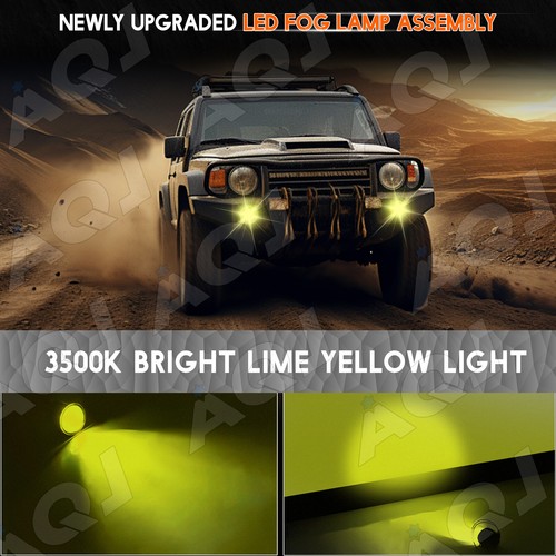 PAIR Front Bumper Yellow Fog Light Lamp For Subaru Legacy/ 2022 - Picture 9 of 12