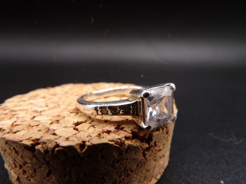 Anillo grande de plata de piedra - Imagen 3 de 3