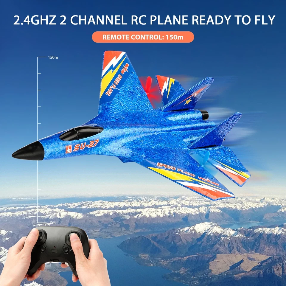 RC Aircraft HW33 RC Plane 2.4G Remote Control Fighter Glider Foam Airplane Boys - Image 2 of 4