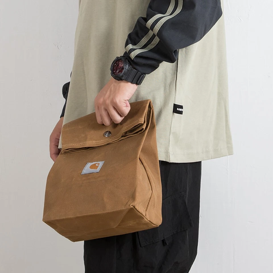 1x Fashionable Canvas Lunch Bags for Men and Women, Ideal for Adults Work Office - Image 2 of 4