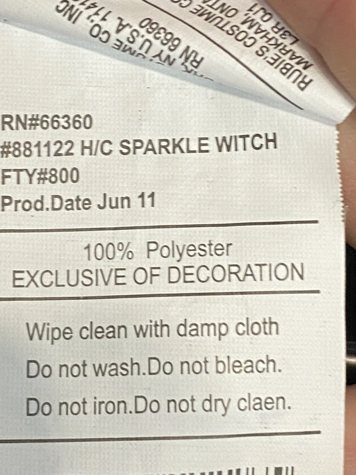 Vestido Bruja Brillante RUBIES H/C # 881122 Disfraz Halloween Talla Mediana Foto 4 de 4