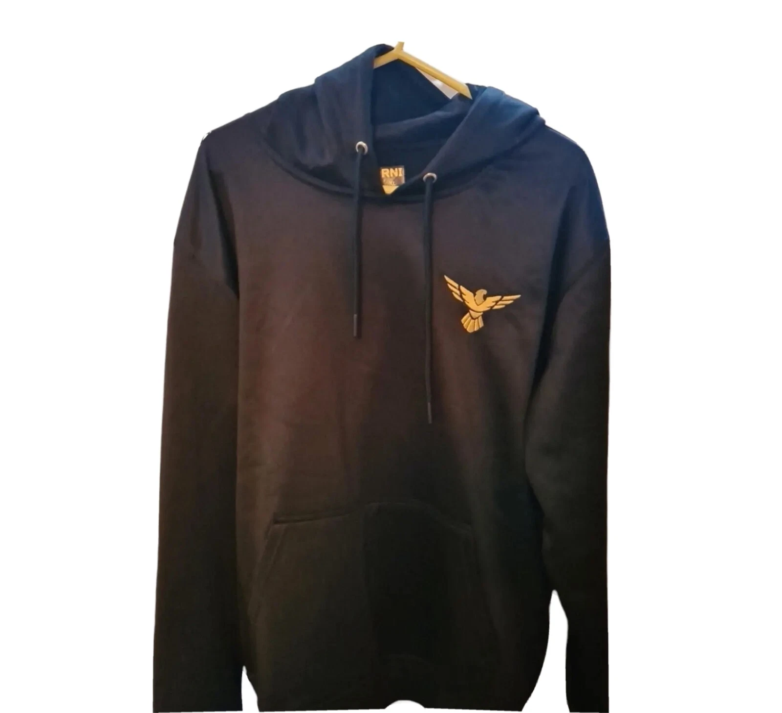 Mens Hoodie Pullover Hooded Sweatshirts Hoody Jumper Black L
