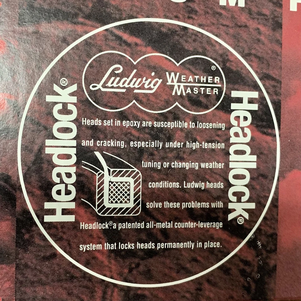 Ludwig Drum Head 12" Clear Silver Dot Heavy Batter LW6112 Hi Torque HeadLock - Image 3 of 4