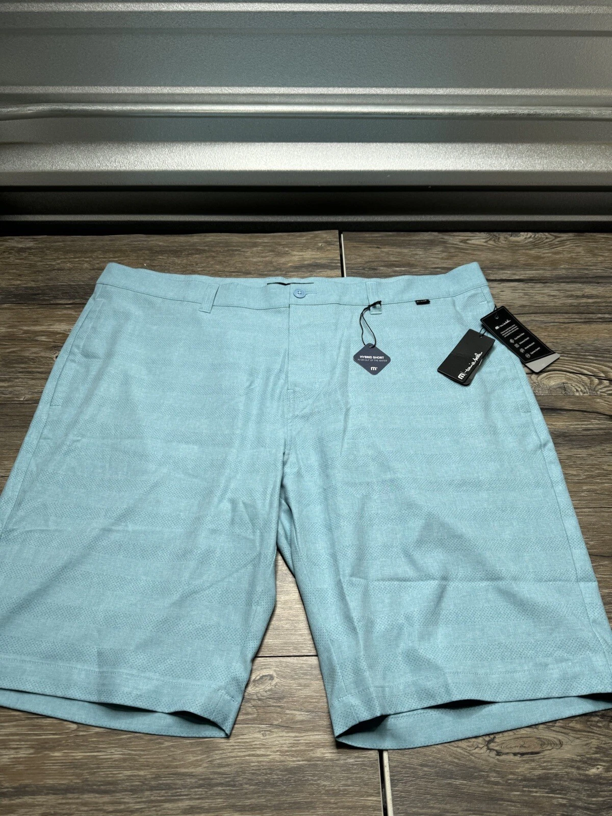 Travis Mathew Sand Harbor Heather Turquoise Golf Shorts Men's 42