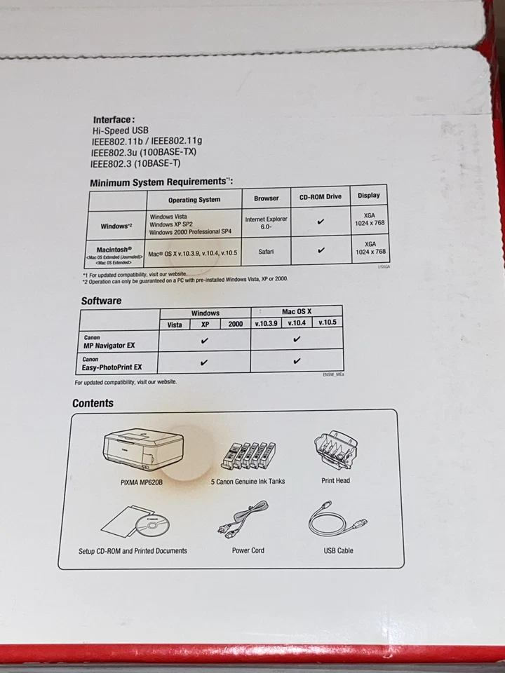 New Canon PIXMA MP620 Blue Ed. MP620B All-in-One Photo Inkjet Printer Wireless - Image 4 of 4