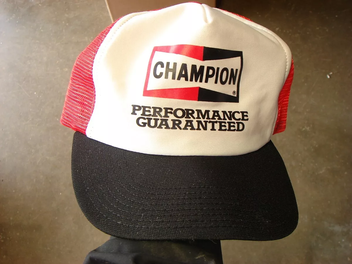Vintage Advertising Champion Spark Plug Snapback Trucker Hat Cap