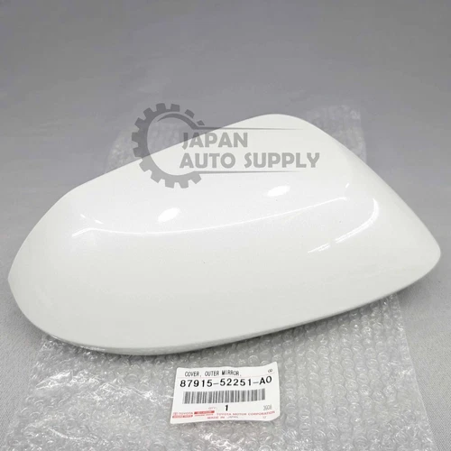 GENUINE TOYOTA 20-22 COROLLA WHITE PEARL PASSENGER MIRROR COVER 87915-52251-A0