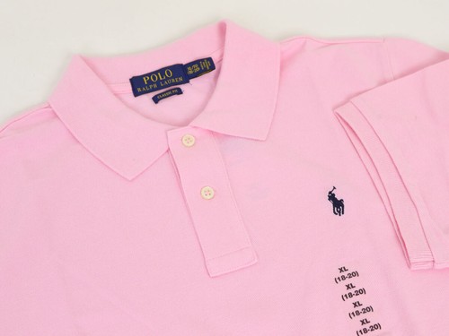 *MINOR DEFECT* Polo Ralph Lauren Boy's Short Sleeve Polo - Pink - Size: L 14/16 - Picture 2 of 6
