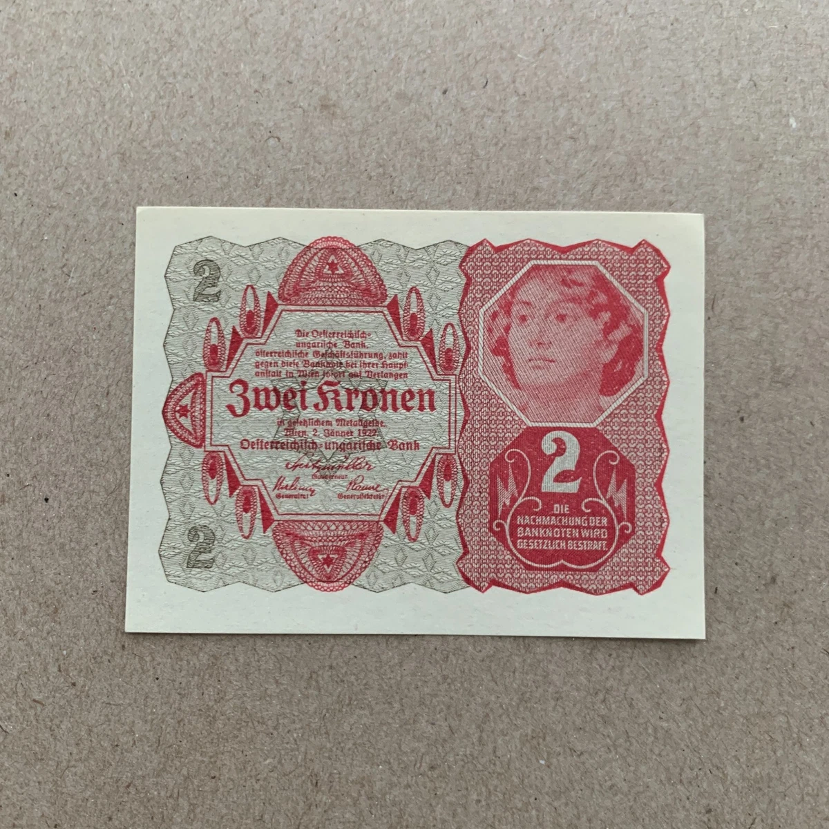 曾流通1922 年奥地利纸币| eBay