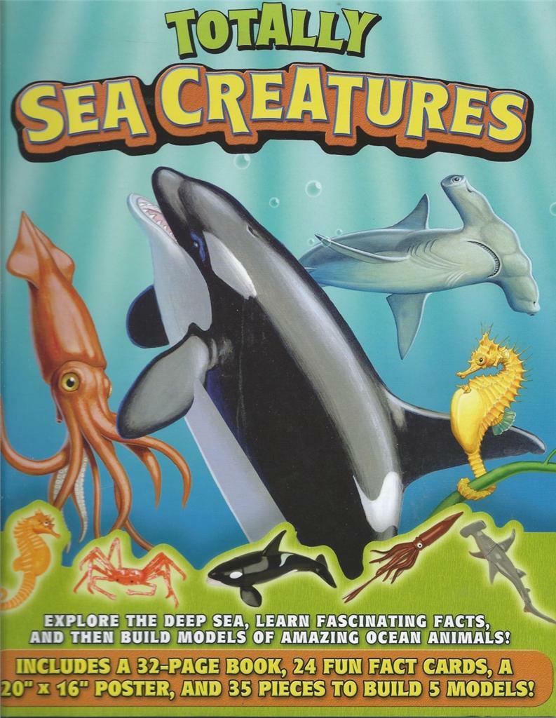 Totally Sea Creatures Book Build 5 Models Fact Cards Poster Crab
