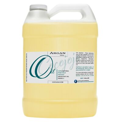 Argan oil moroccan 1 gal 100 pure refined cold pressed argon oil for skin hair