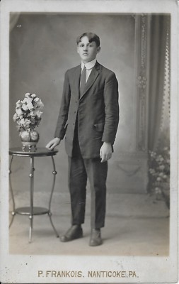 P. Frankois, Nanticoke PA Real Photo RPPC vintage postcard unused Luzerne County