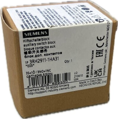Siemens Hilfsschalterblock 3RH2911-1HA31