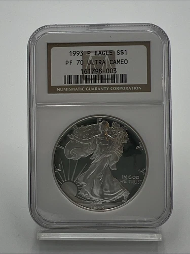 1993-P American Silver Eagle Proof NGC PF 70 * CLEAN COIN*